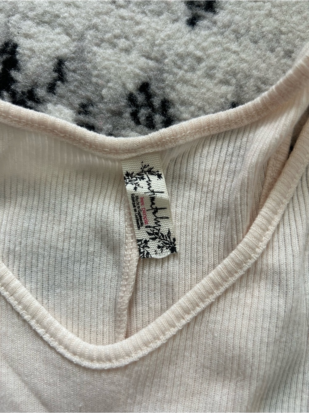 Free People Cream Ribbed High-Neck Tank - Picture 5 of 5